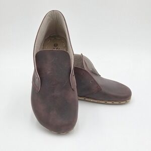 Earthing Harmony Women Sz 37 Grounding Barefoot Chukka Boots Shoes Brown Leather